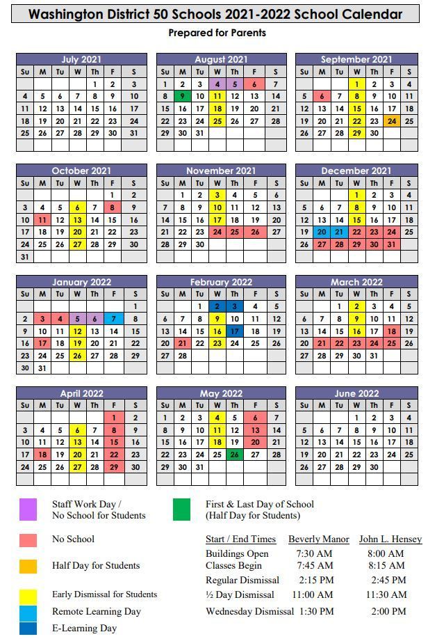 2021-2022 Final School Calendar 