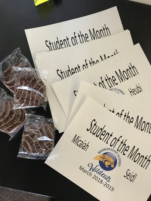Student of the Month Winners